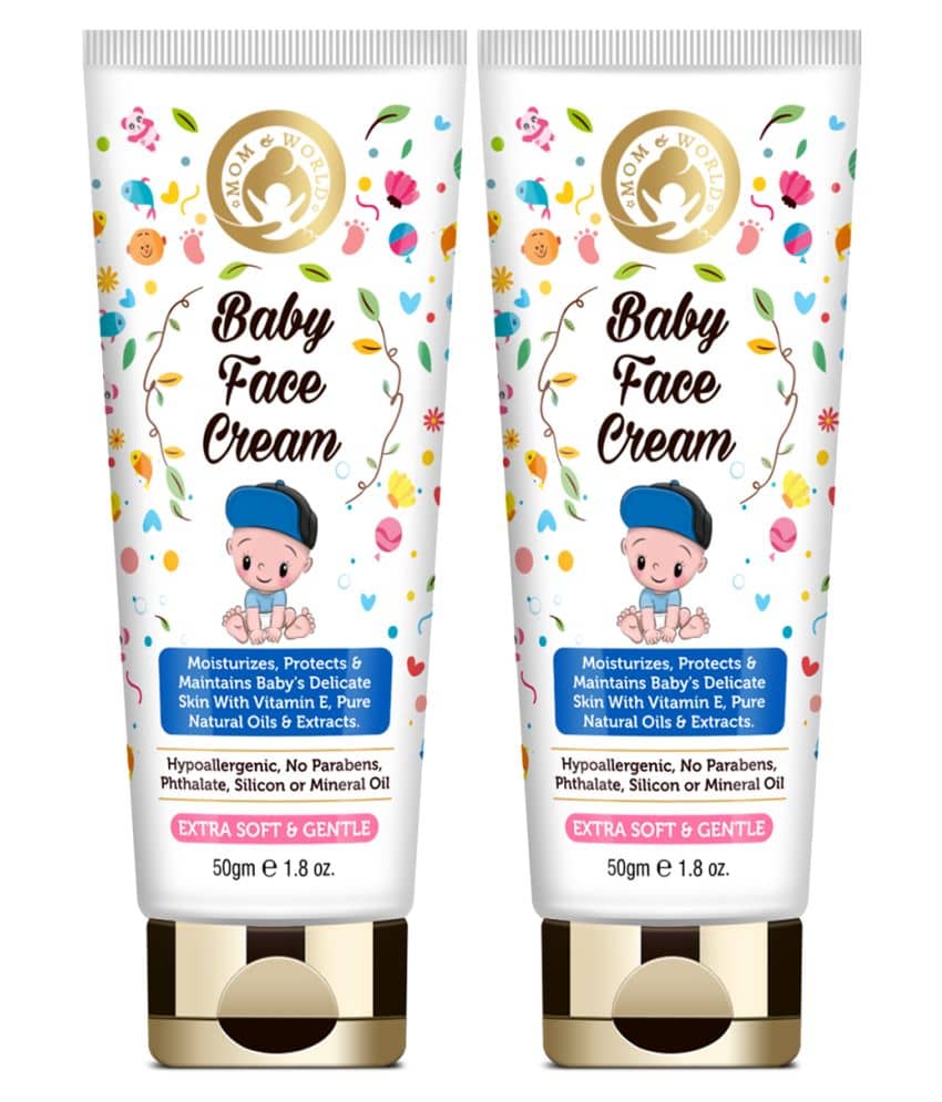 Mom & World Baby Face Cream Extra Soft and Gentle, 50g (Pack Of 2) Face Face Pack 50 ml