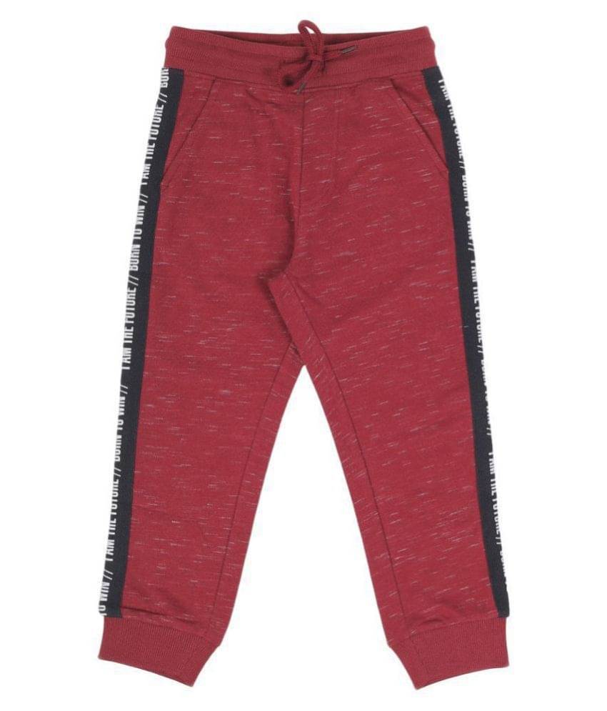     			PLUM TREE Pack of 1 Boys Cotton Trackpant ( Maroon )