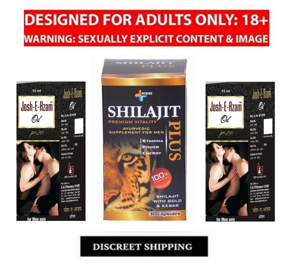     			Rikhi Shilajit Plus 30 Capsule & Josh-E-Azam Oil 15ml Pack of 2 for Men only