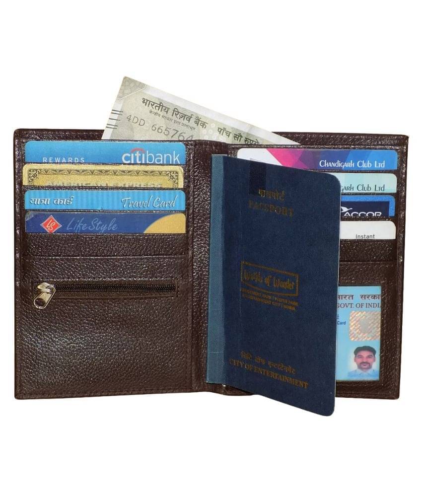     			Style 98 Leather Brown Formal Traveller Wallet