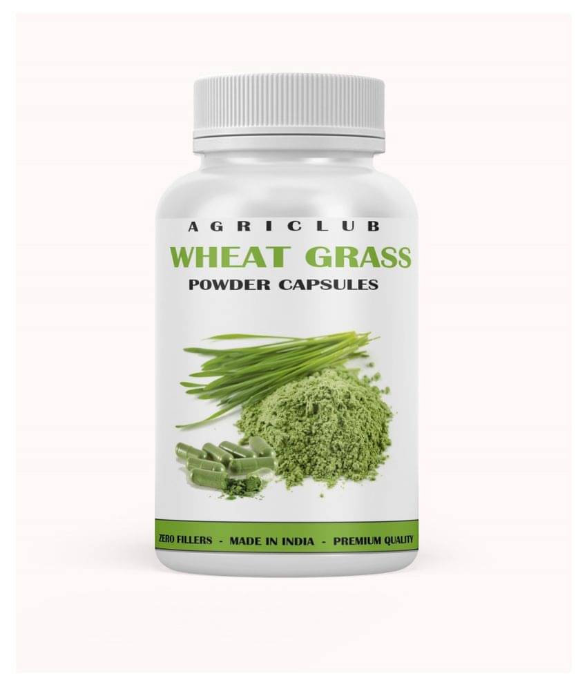 AGRI CLUB Wheat Grass Capsule 60Pcs Pack of 1 AGRI CLUB Wheat Grass Capsule 60Pcs Pack of 1