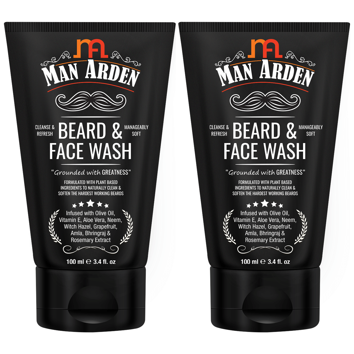 Man Arden Beard & Face Wash For Men - No Parabens, Sulphate, Silicones - 100mL (1+1 Free Offer) Man Arden Beard & Face Wash For Men - No Parabens, Sulphate, Silicones - 100mL (1+1 Free Offer)