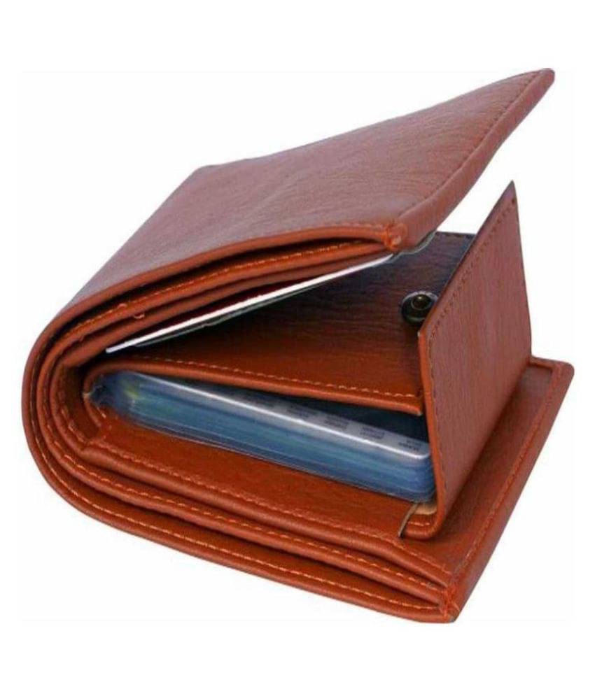     			Sambhav Deals PU Tan Formal Regular Wallet