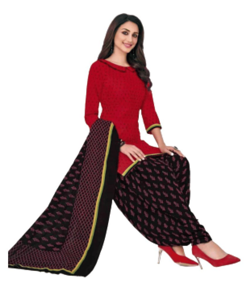 shree jeenmata collection Cotton Kurti With Patiala - Stitched Suit shree jeenmata collection Cotton Kurti With Patiala - Stitched Suit