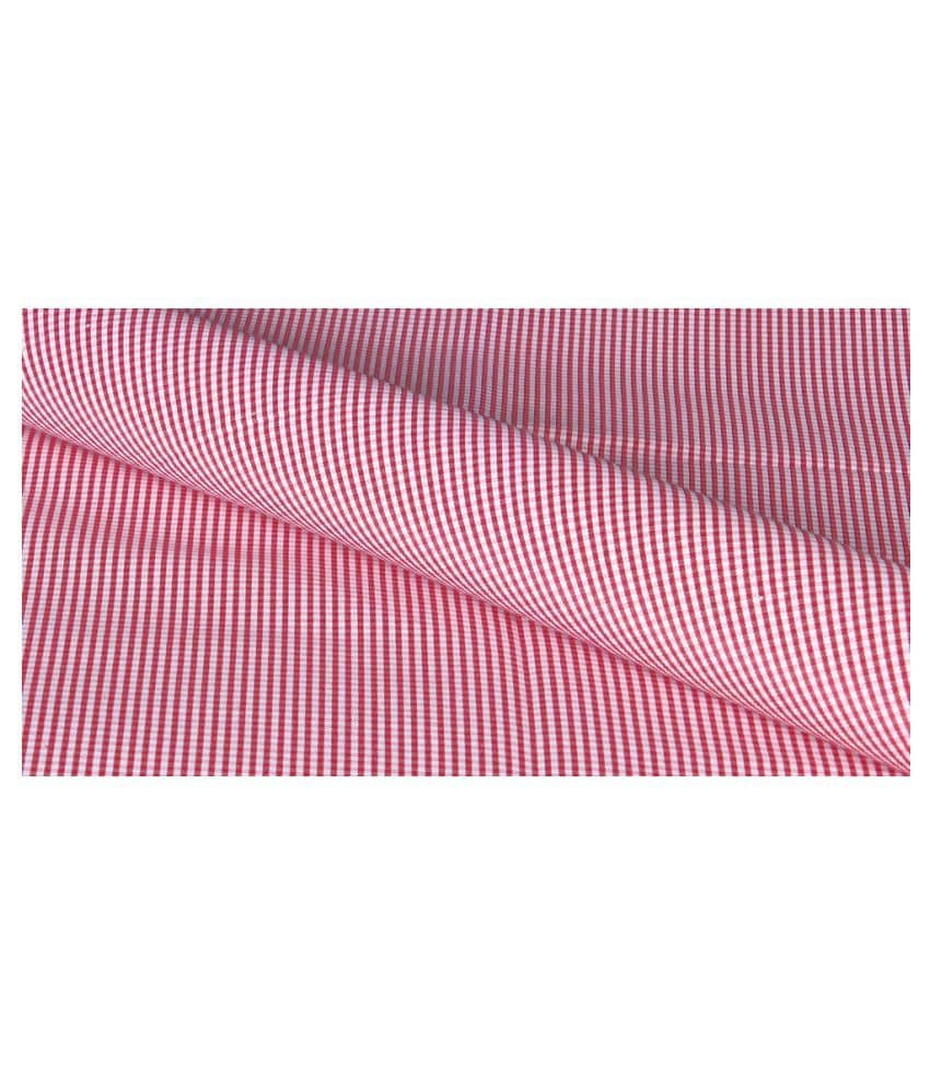 Makhanchor - Red Cotton Men's Unstitched Shirt Piece ( Pack of 1 ) - Unstitched Fabrics | Buy online on ZillyBuy