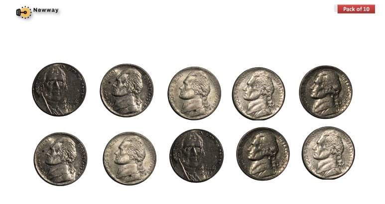     			newWay - 5 Cents Mix Year United States of America Coin Extremely Rare Coins 10 Numismatic Coins
