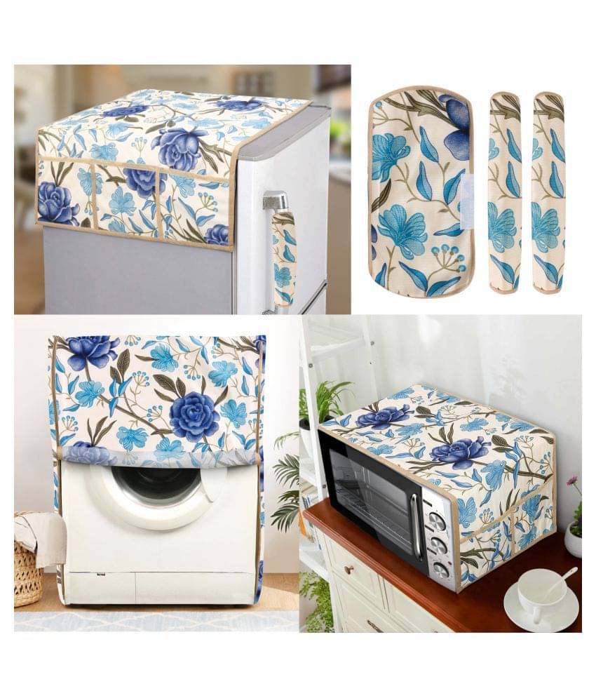     			E-Retailer Set of 6 Polyester Blue Fridge Top Cover