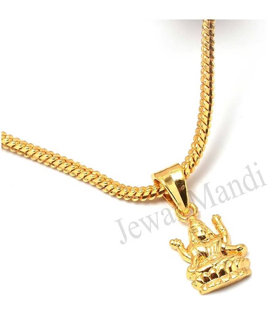 Jewar Mandi Pendant Maa Lakshmi Dhandevi Wealth Locket Chain Gold Plated Rich Look Long Size Latest Designer Daily Use Jewelry for Men Women, Boys Girls, Unisex - Jewellery Sets | Buy online on ZillyBuy