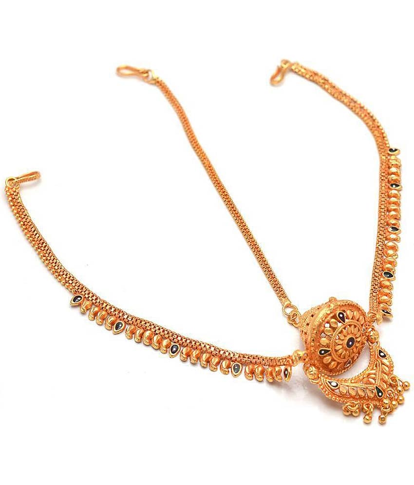 Jewar Mandi Golden Alloy Maang Tika - Jewellery Sets | Buy online on ZillyBuy