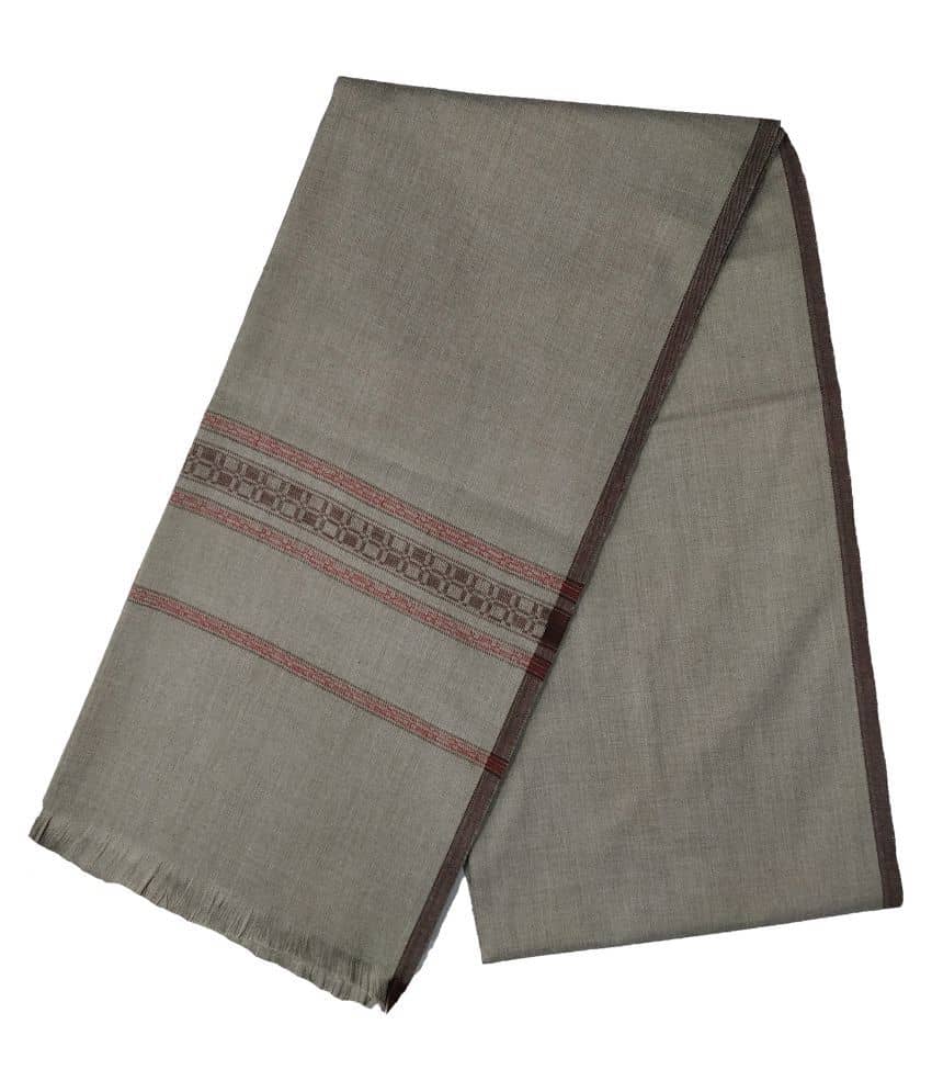Varun Cloth House Gray Checkered Woolen Shawls For Winters - Jewellery Sets | Buy online on ZillyBuy