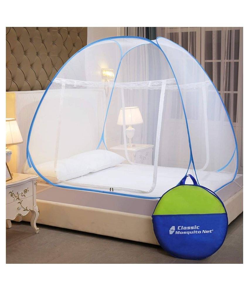     			Classic Double Blue Mosquito Net, Machardani