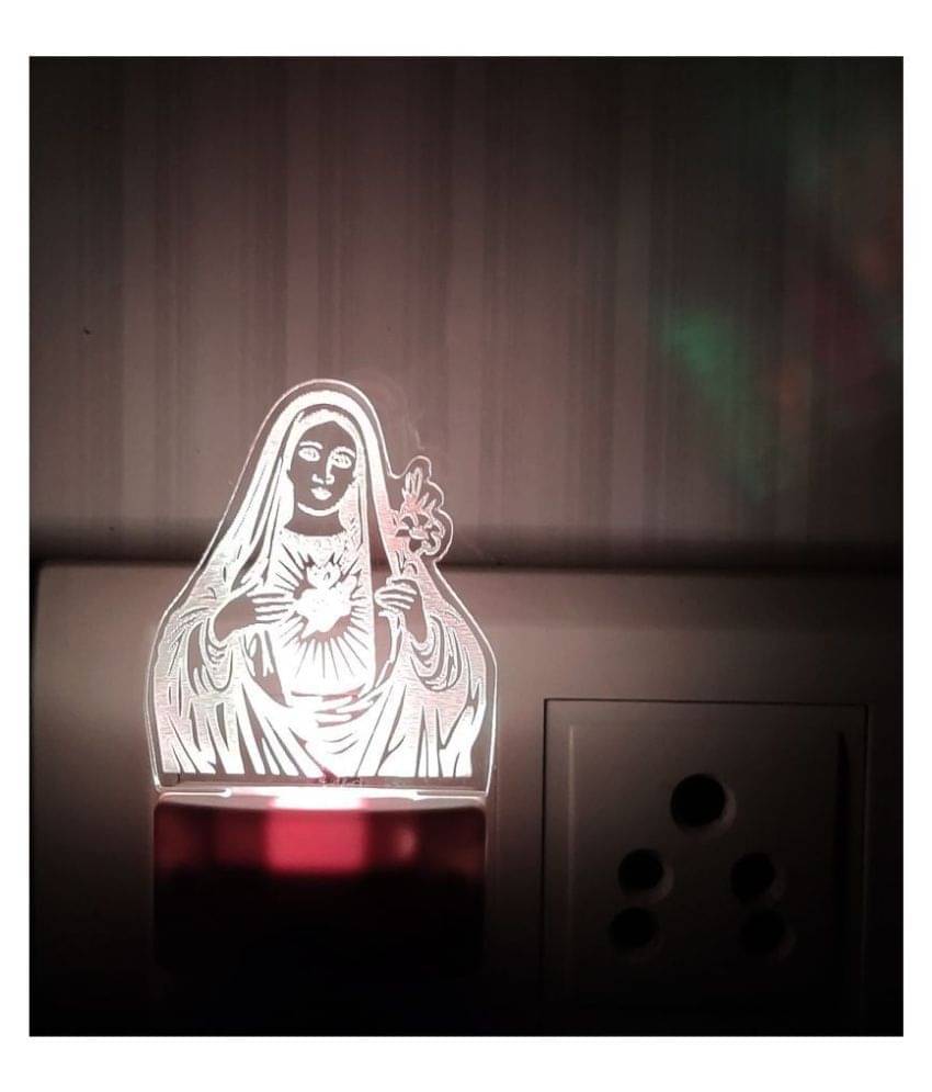 DIONA Night Lamp Mother Mary Christian Lord 3D Illusion Jesus Christ Cross DIONA Night Lamp Mother Mary Christian Lord 3D Illusion Jesus Christ Cross