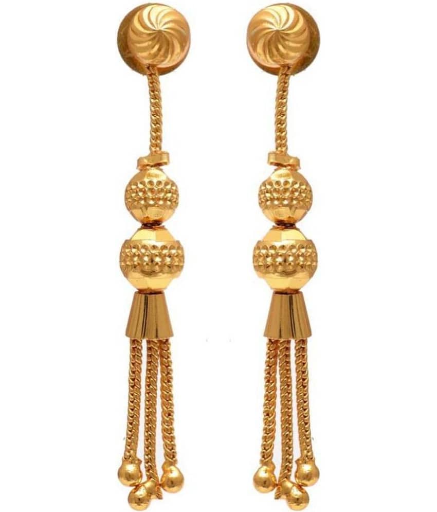 Jewar Mandi - Golden Danglers Earrings ( Pack of 1 ) - Earrings | Buy online on ZillyBuy