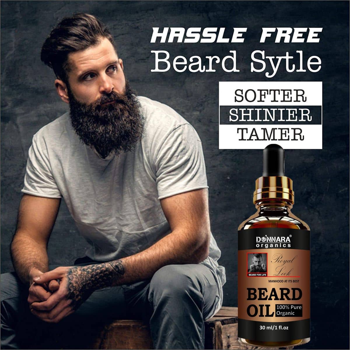 Donnara Organics - 30mL Shine Increasing Beard Oil (Pack of 1) - Beard Care and Tools | Buy online on ZillyBuy
