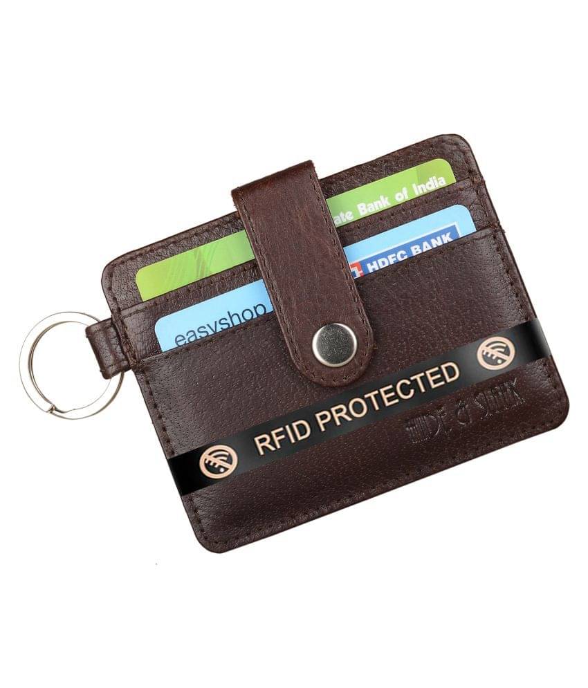     			Hide&Sleek RFID Protected Genuine Leather Card Holder