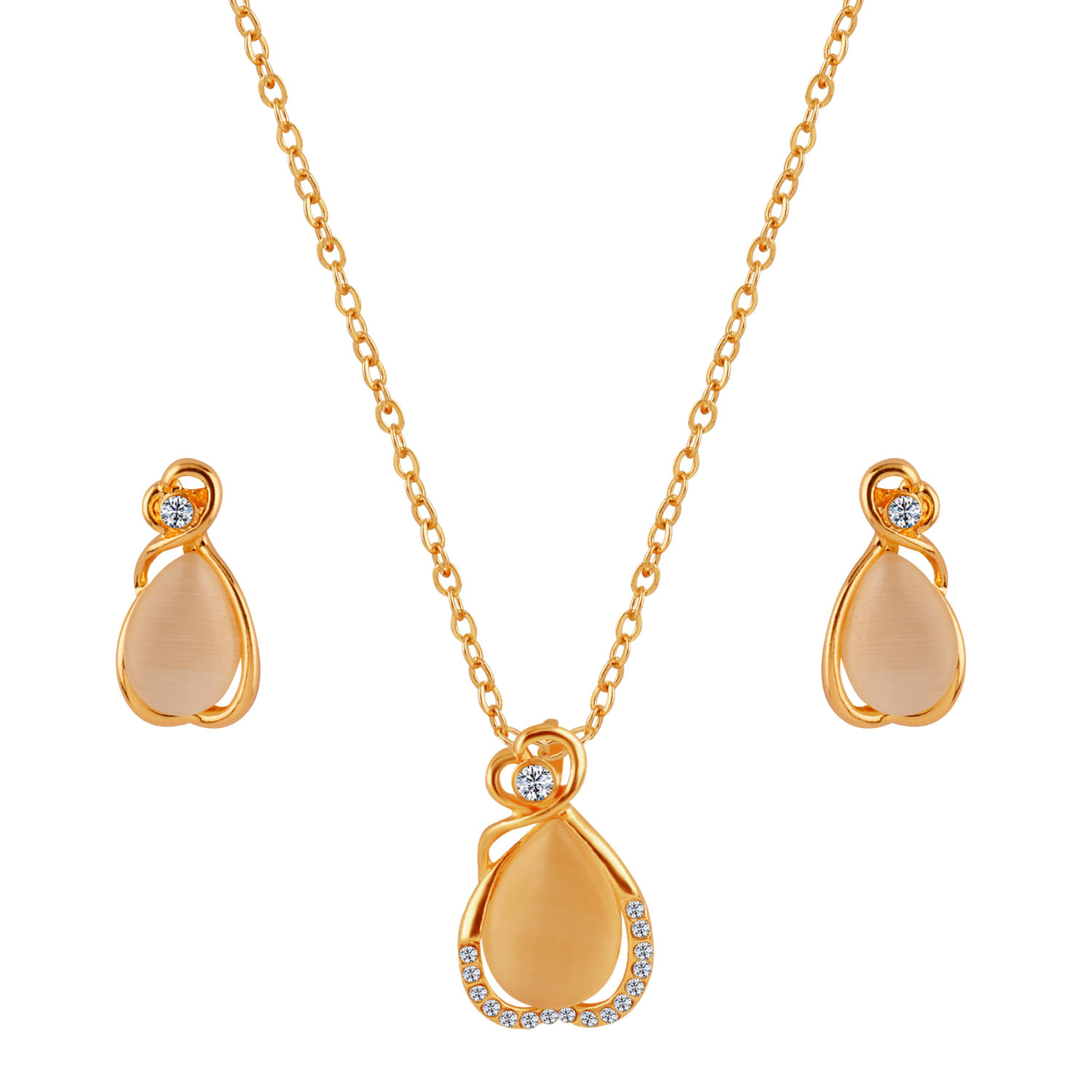 SILVER SHINE Delicate Fancy look Pendant Set For Women Girl SILVER SHINE Delicate Fancy look Pendant Set For Women Girl