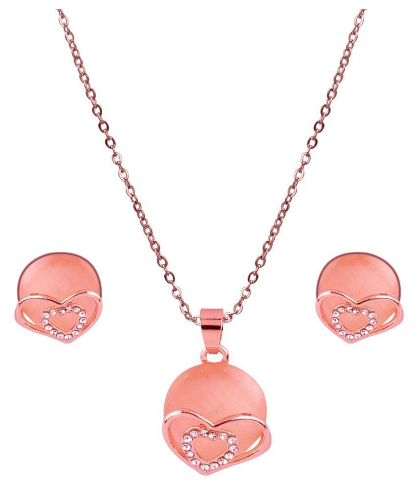     			SILVER SHINE Exclusive Delicate Stylish  Pendant Set For Women Girl