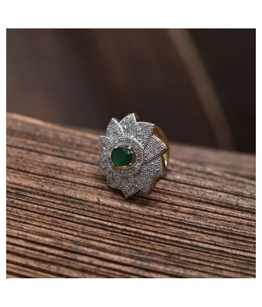Bhagya Lakshmi Women's Pride Traditional AD Stone Ring For Women Bhagya Lakshmi Women's Pride Traditional AD Stone Ring For Women