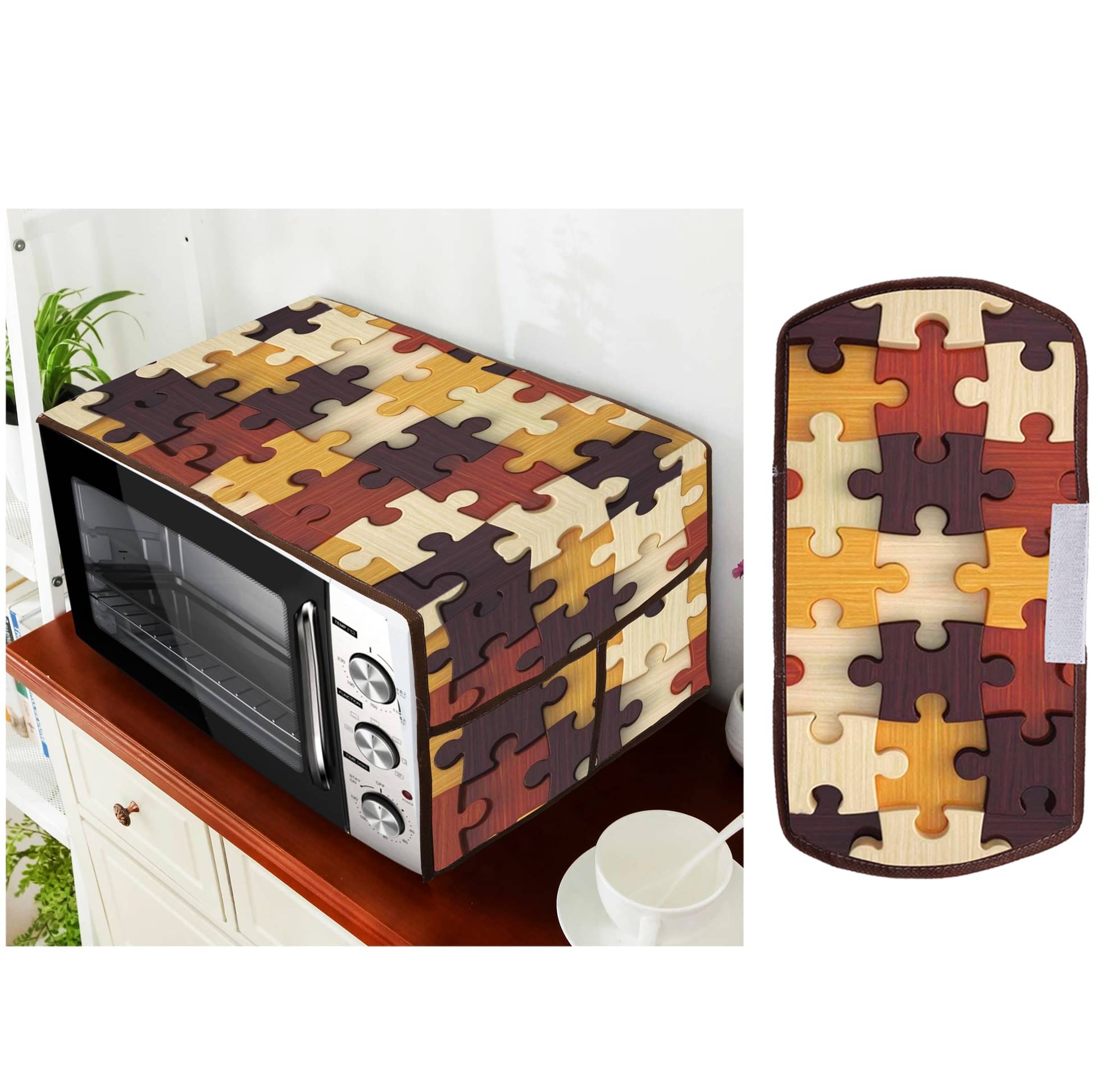     			E-Retailer Set of 2 Polyester Multi Microwave Oven Cover -