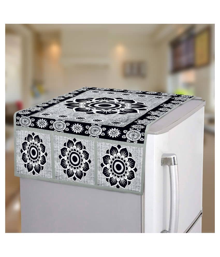 E-Retailer - Multicolor Polyester Fridge  Top Cover (Pack of 1)