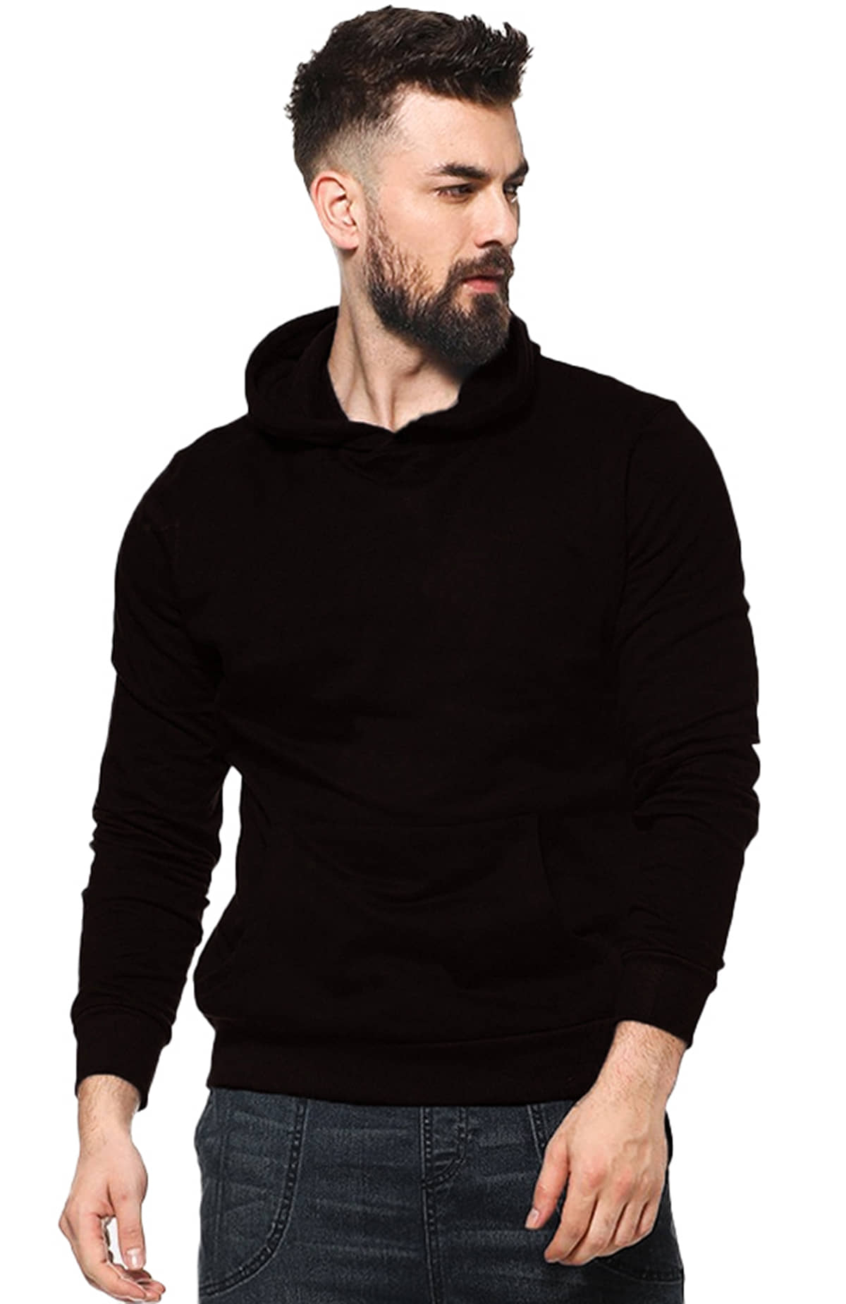 Leotude Cotton Blend Men's Sweatshirt - Black ( Pack of 1 )
