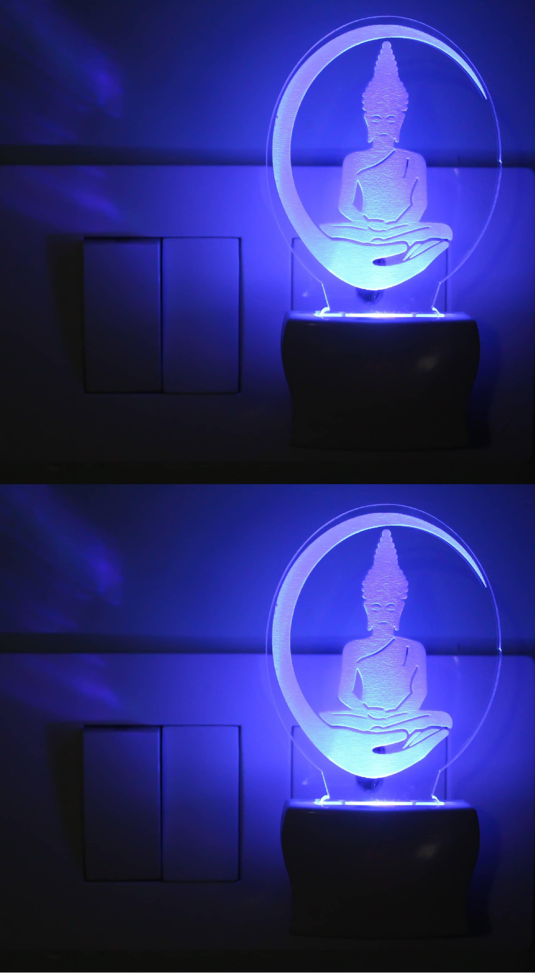     			AFAST 3D Illusion LED Bravest ShivaJi Night Lamp Multi - Pack of 2