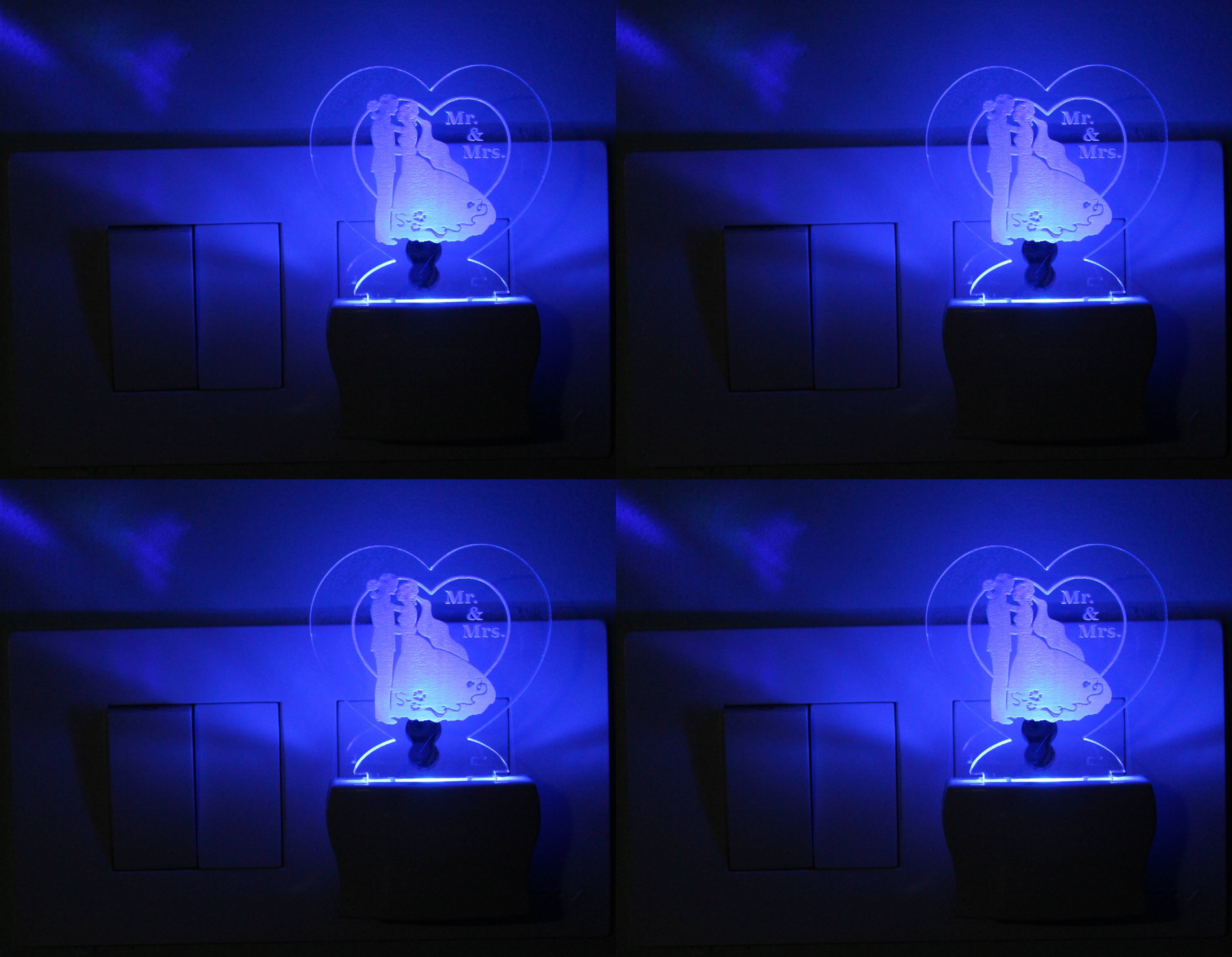 AFAST 3D Illusion LED Dancing Pair Night Lamp Multi - Pack of 4 AFAST 3D Illusion LED Dancing Pair Night Lamp Multi - Pack of 4