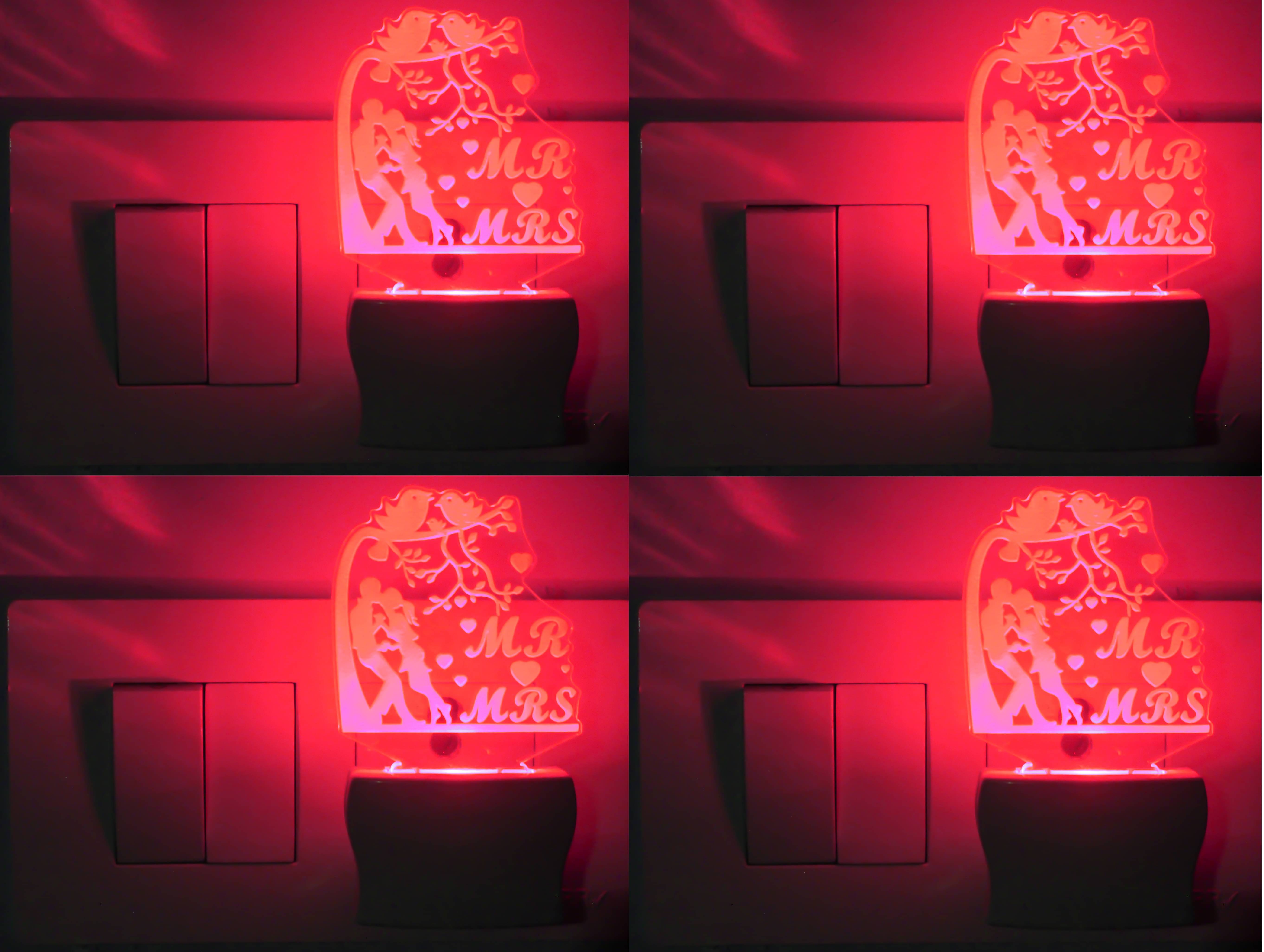     			AFAST 3D Illusion LED Jesus With Cross Night Lamp Multi - Pack of 4