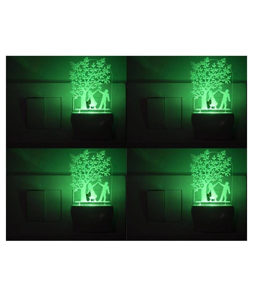 AFAST 3D Illusion LED Mahadev Mahakal Night Lamp Multi - Pack of 4 AFAST 3D Illusion LED Mahadev Mahakal Night Lamp Multi - Pack of 4