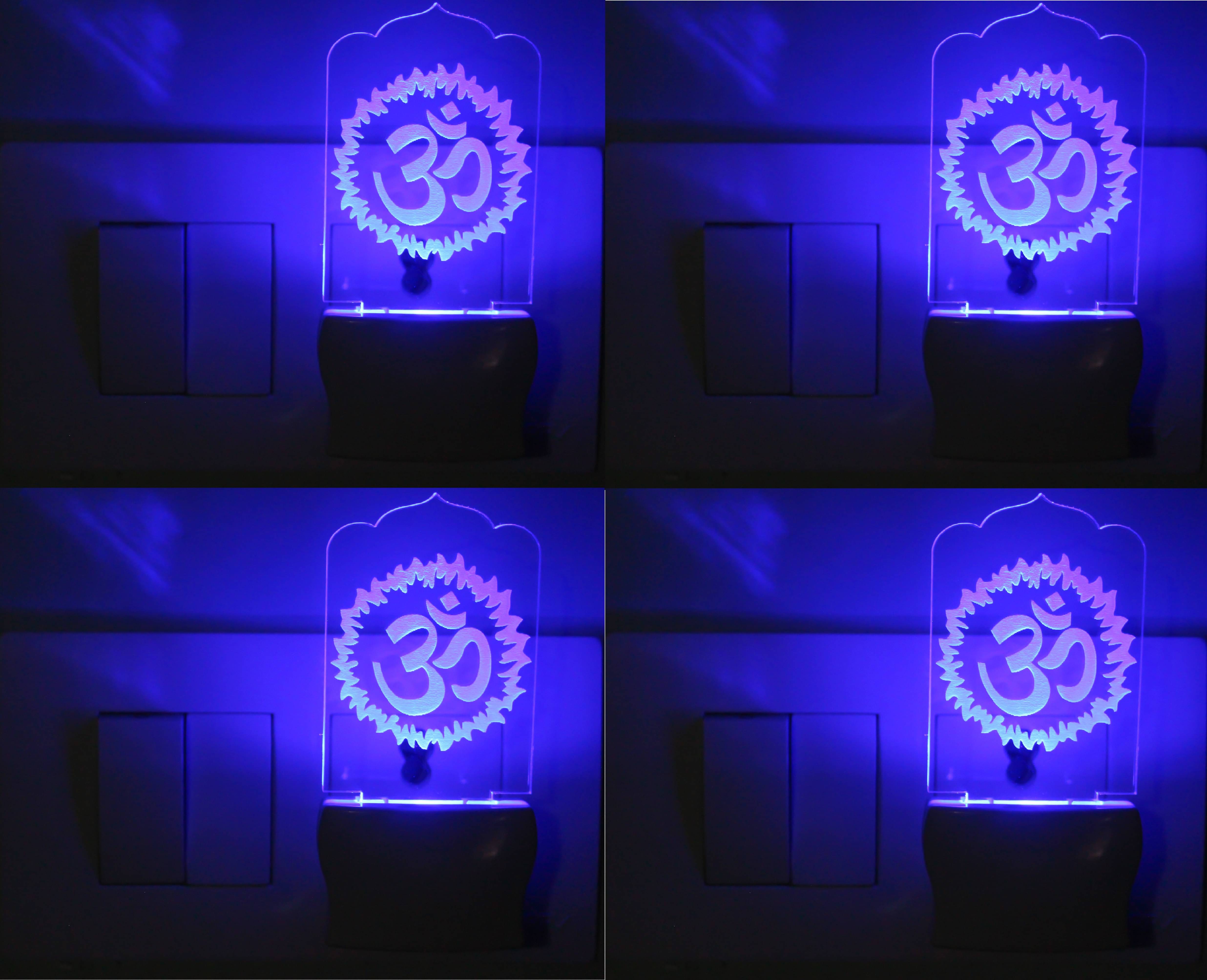    			AFAST 3D Illusion LED Mahadev Mahakal Night Lamp Multi - Pack of 2