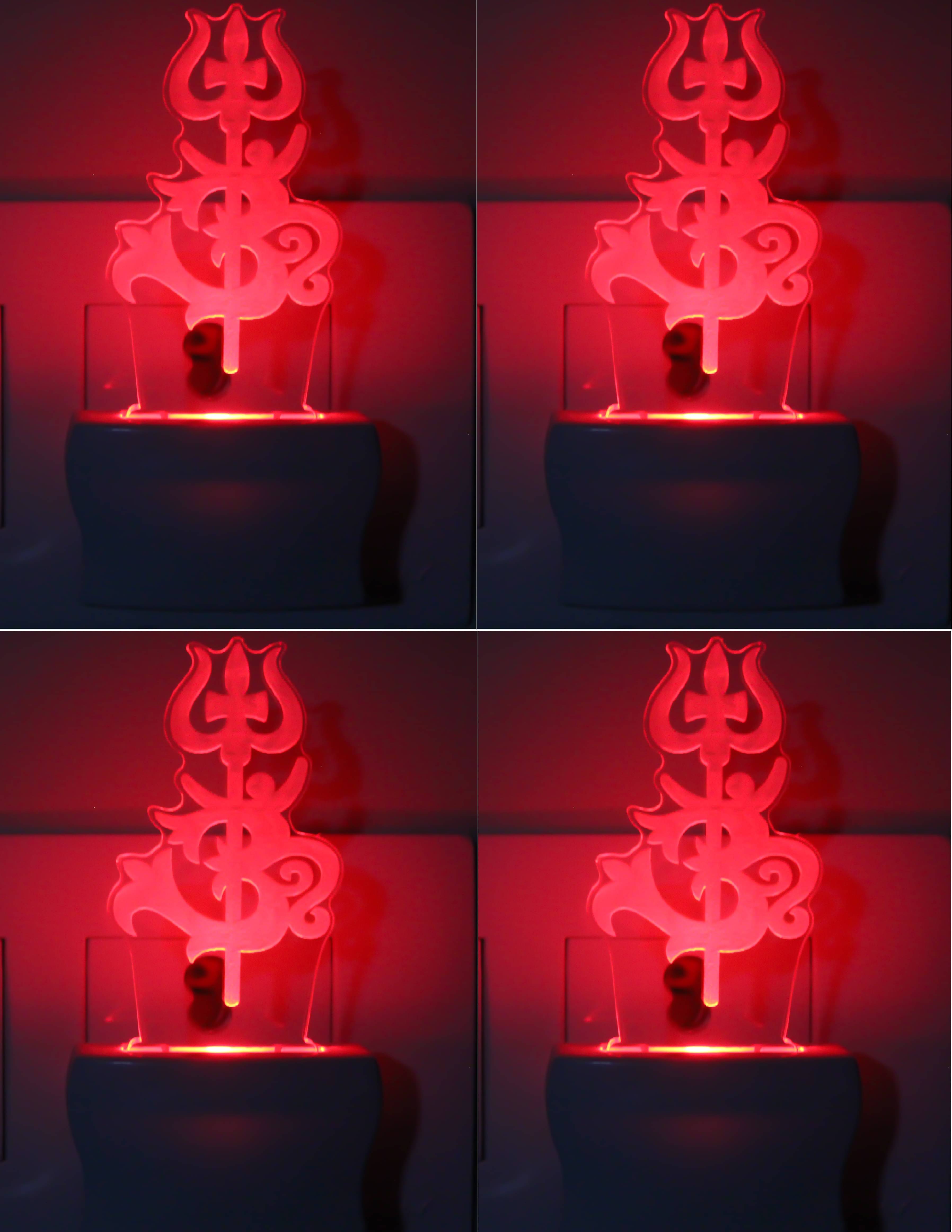     			AFAST 3D Illusion LED Sikh's Khanda Night Lamp Multi - Pack of 2