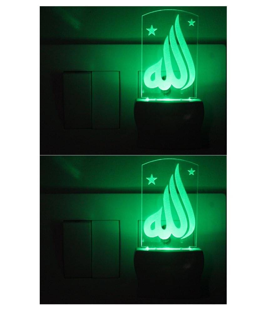     			AFAST 3D Illusion LED Sikhism Symbol Khanda Night Lamp Multi - Pack of 4