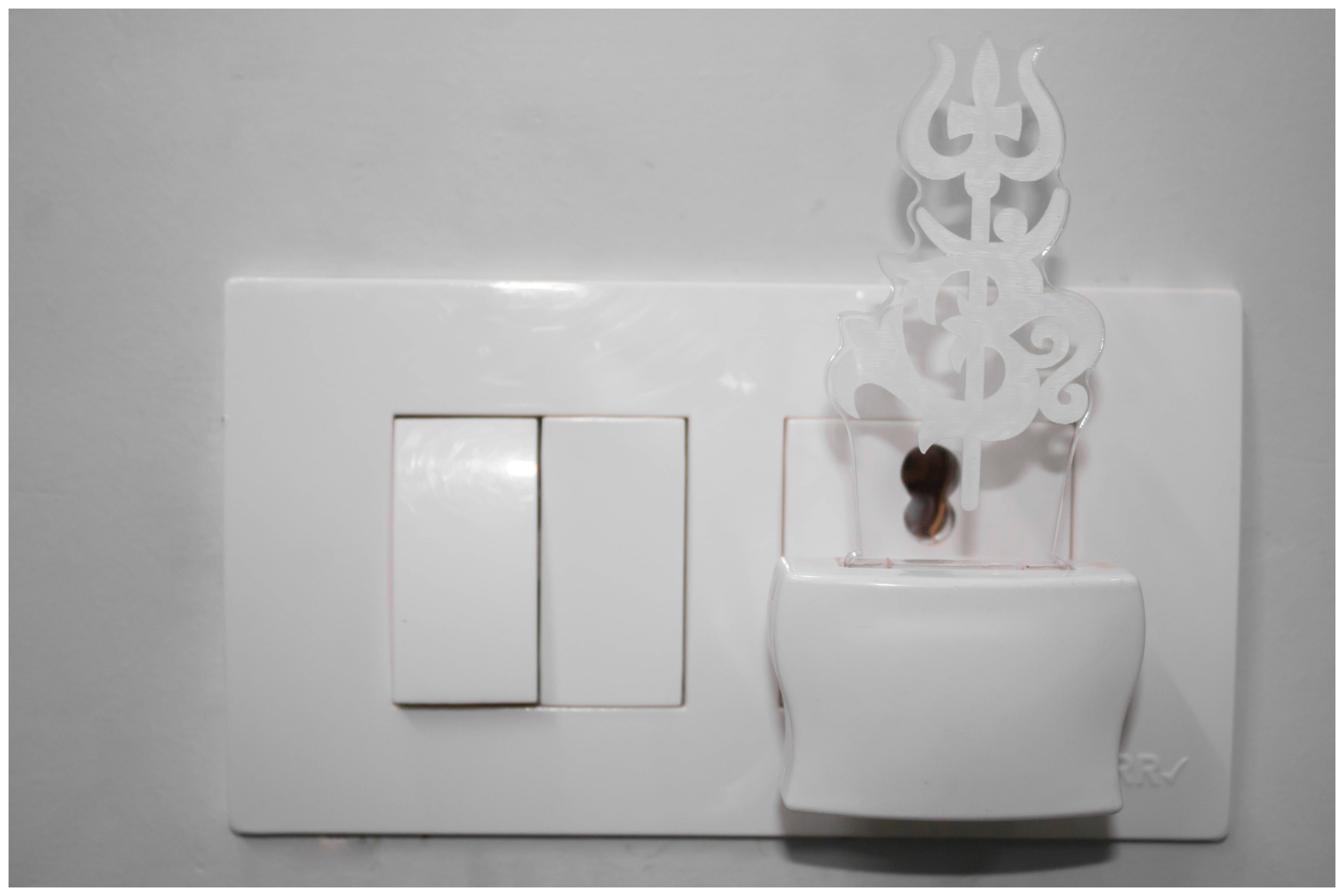 AFAST 3D Illusion LED Symbol Of OM With Holy Trident Night Lamp Multi - Pack of 2 AFAST 3D Illusion LED Symbol Of OM With Holy Trident Night Lamp Multi - Pack of 2