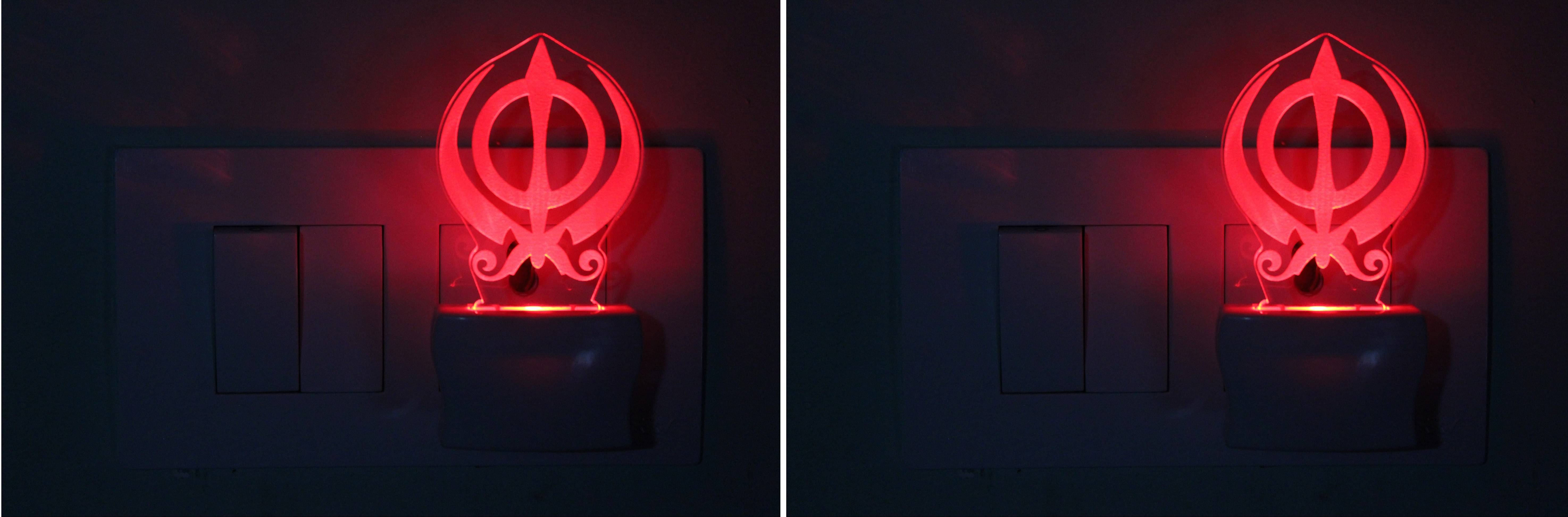     			AFAST 3D Illusion LED Symbol Of Holy ALLAH Night Lamp Multi - Pack of 2