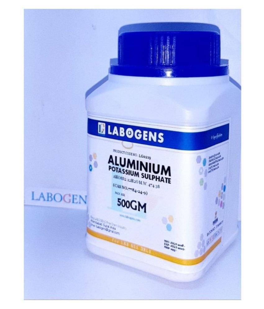     			LABOGENS ALUMINIUM POTASSIUM SULPHATE (dodecahydrate) 500GM