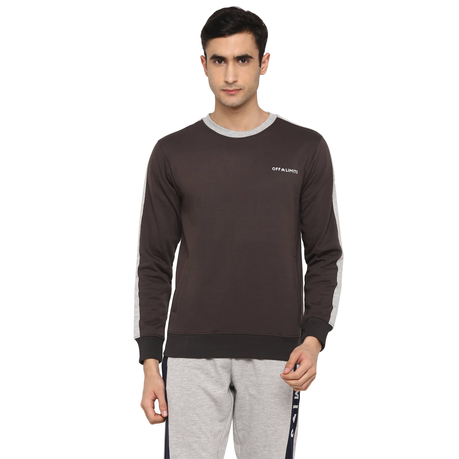 OFF LIMITS Dark Grey Polyester Sweatshirt OFF LIMITS Dark Grey Polyester Sweatshirt