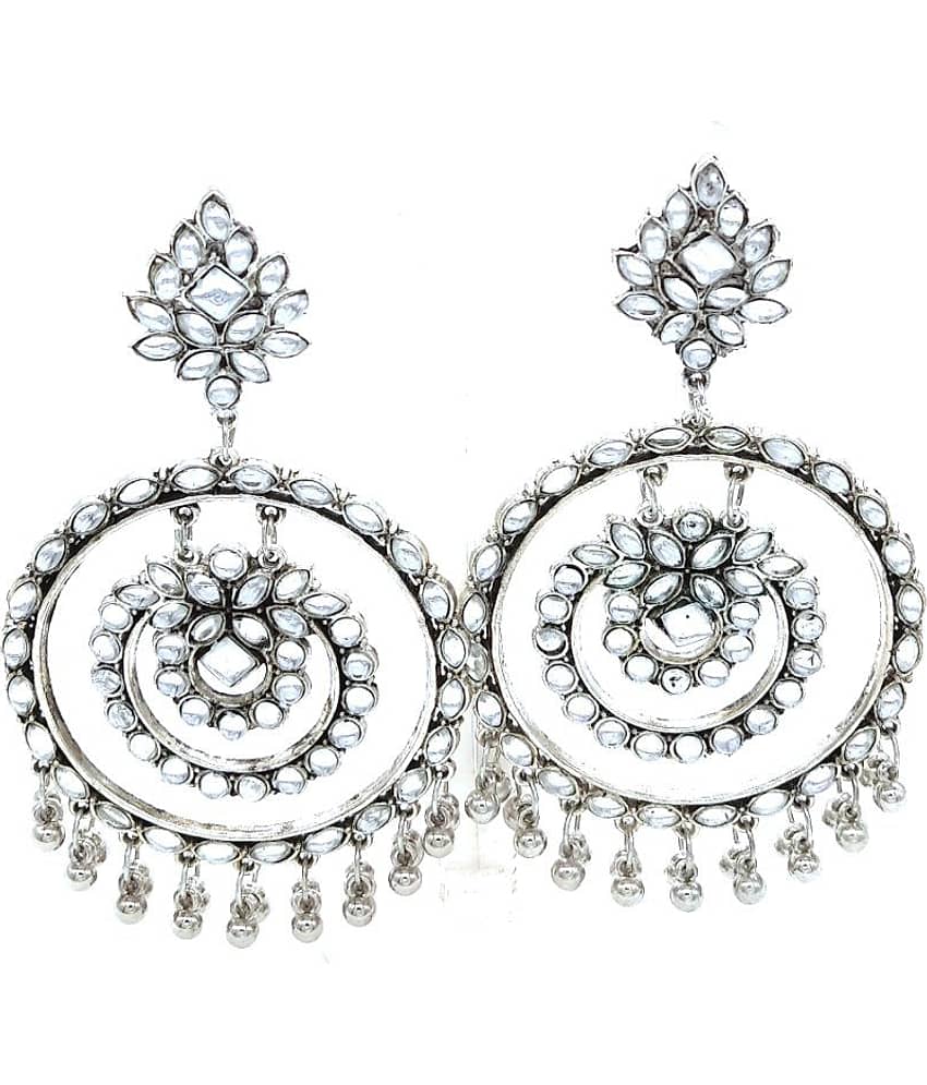 Shah Enterprises - Silver Chandbalis Earrings ( Pack of 1 ) - Earrings | Buy online on ZillyBuy