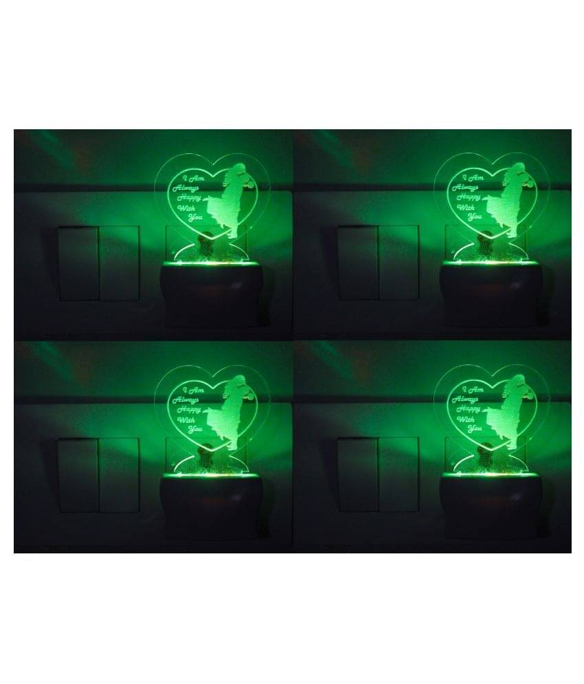 Somil 3D Illusion LED Bravest ShivaJi Night Lamp Multi - Pack of 4 Somil 3D Illusion LED Bravest ShivaJi Night Lamp Multi - Pack of 4