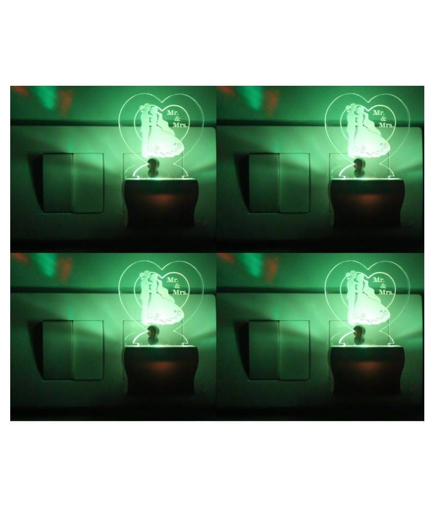 Somil 3D Illusion LED Happy Couple Night Lamp Multi - Pack of 4 Somil 3D Illusion LED Happy Couple Night Lamp Multi - Pack of 4
