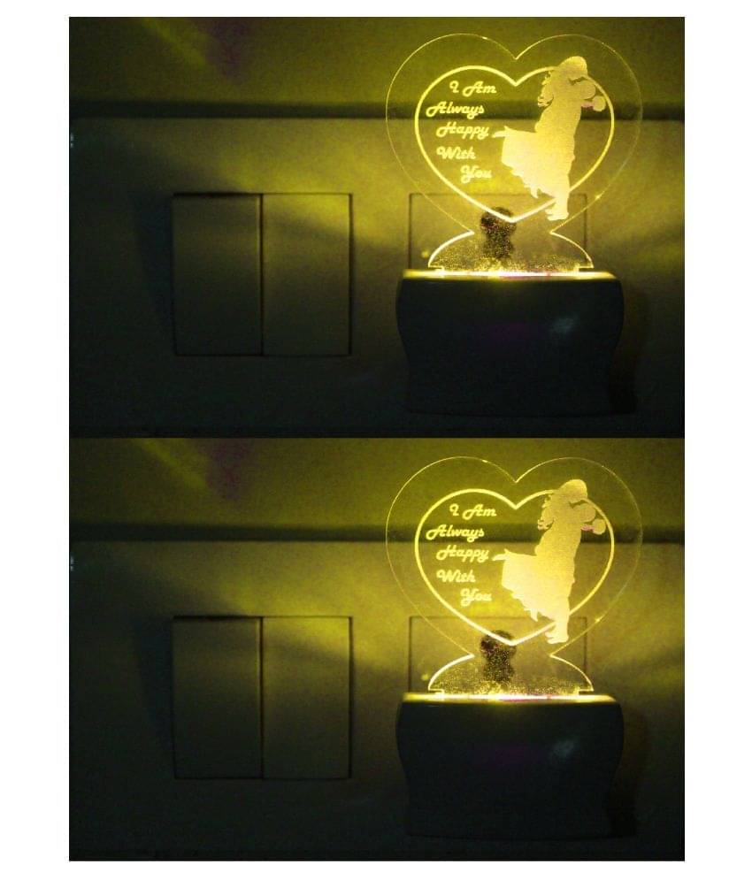     			Somil 3D Illusion LED Saint Mary Night Lamp Multi - Pack of 4