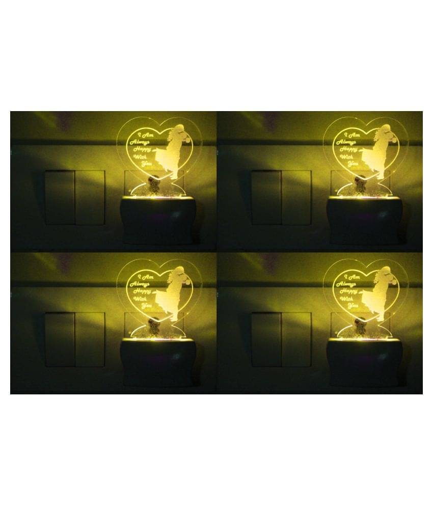 Somil 3D Illusion LED ShivaJi Night Lamp Multi - Pack of 4 Somil 3D Illusion LED ShivaJi Night Lamp Multi - Pack of 4