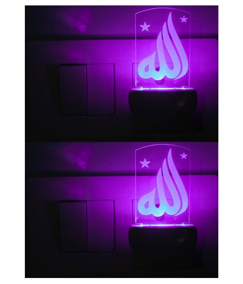 Somil 3D Illusion LED Sikhism Holy Symbol Khanda Night Lamp Multi - Pack of 4 Somil 3D Illusion LED Sikhism Holy Symbol Khanda Night Lamp Multi - Pack of 4