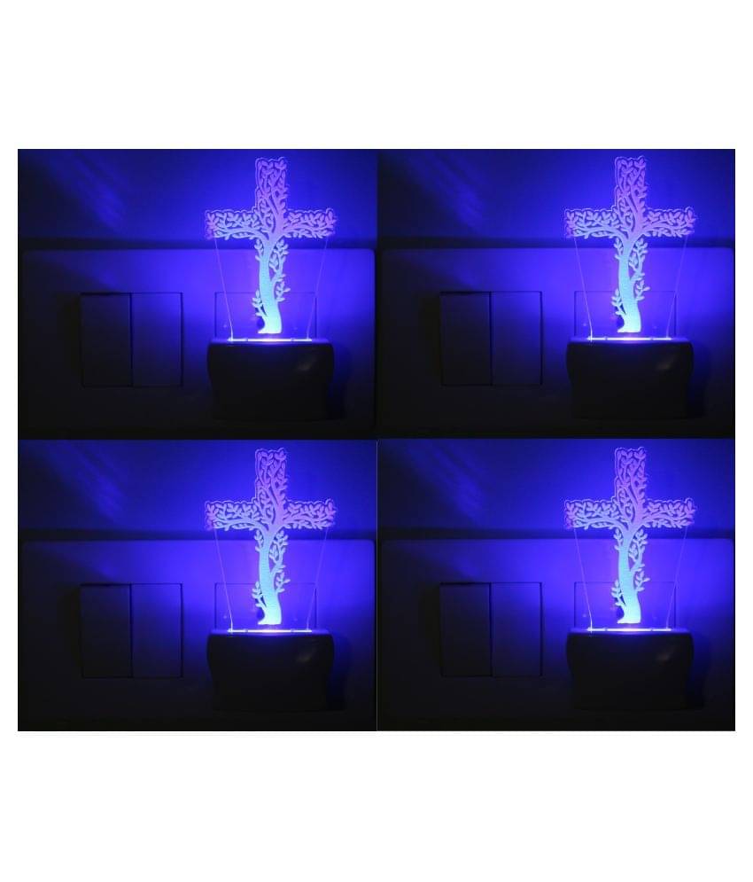 Somil 3D Illusion LED Symbol Of Holy Word ALLAH Night Lamp Multi - Pack of 2 Somil 3D Illusion LED Symbol Of Holy Word ALLAH Night Lamp Multi - Pack of 2
