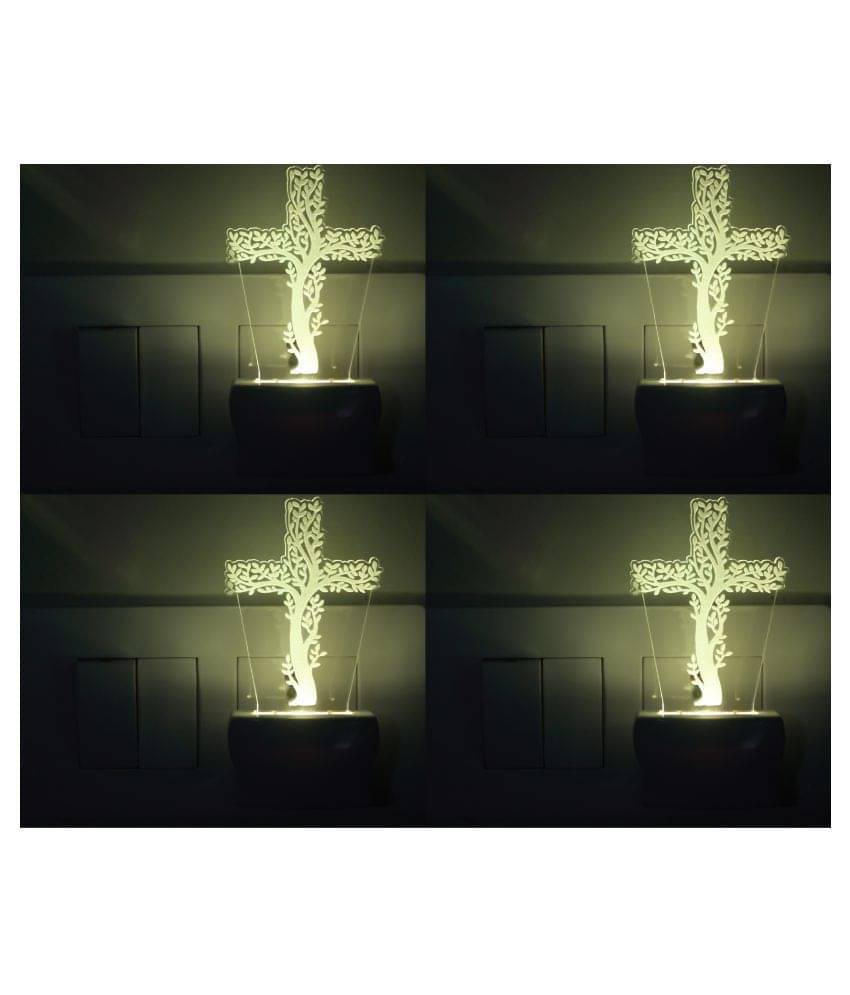 Somil 3D Illusion LED Symbol Of OM With Holy Trident Night Lamp Multi - Pack of 4 Somil 3D Illusion LED Symbol Of OM With Holy Trident Night Lamp Multi - Pack of 4