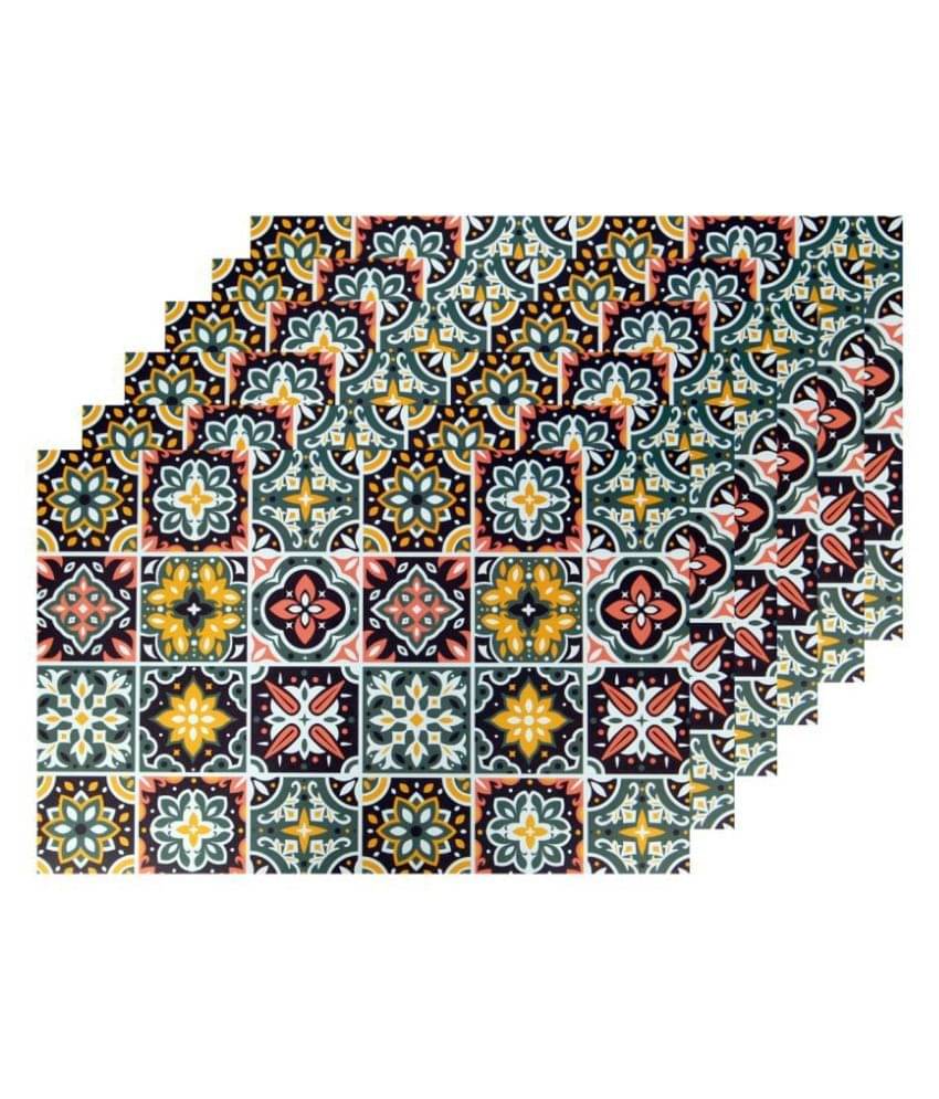 WINNER - Multi Floral PVC 6 Seater Table Mats ( Pack of 1 ) WINNER - Multi Floral PVC 6 Seater Table Mats ( Pack of 1 )