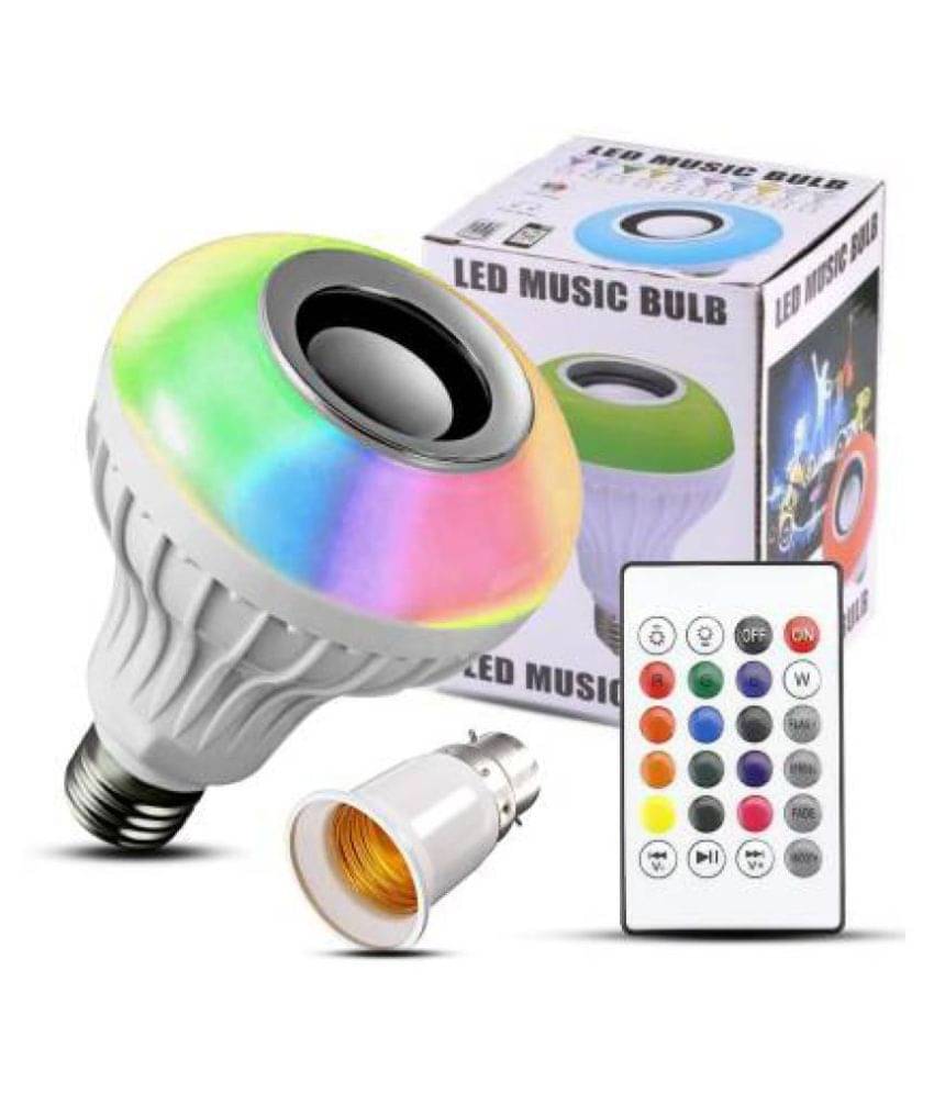 WRADER Smart Music Bulb With Remote Wall Light White - Pack of 1 WRADER Smart Music Bulb With Remote Wall Light White - Pack of 1