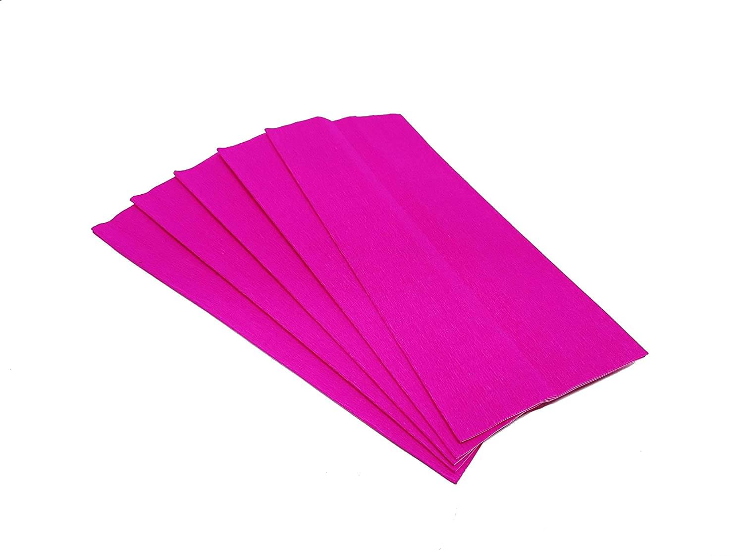     			PRANSUNITA Flower Making Duplex Wrinkled Stretchable Crepe Paper for DIY Flower Making and Wrapping, Size: - 25 x 55 cm - Pack of 5 Sheets ( DARK PINK) MAGENTA
