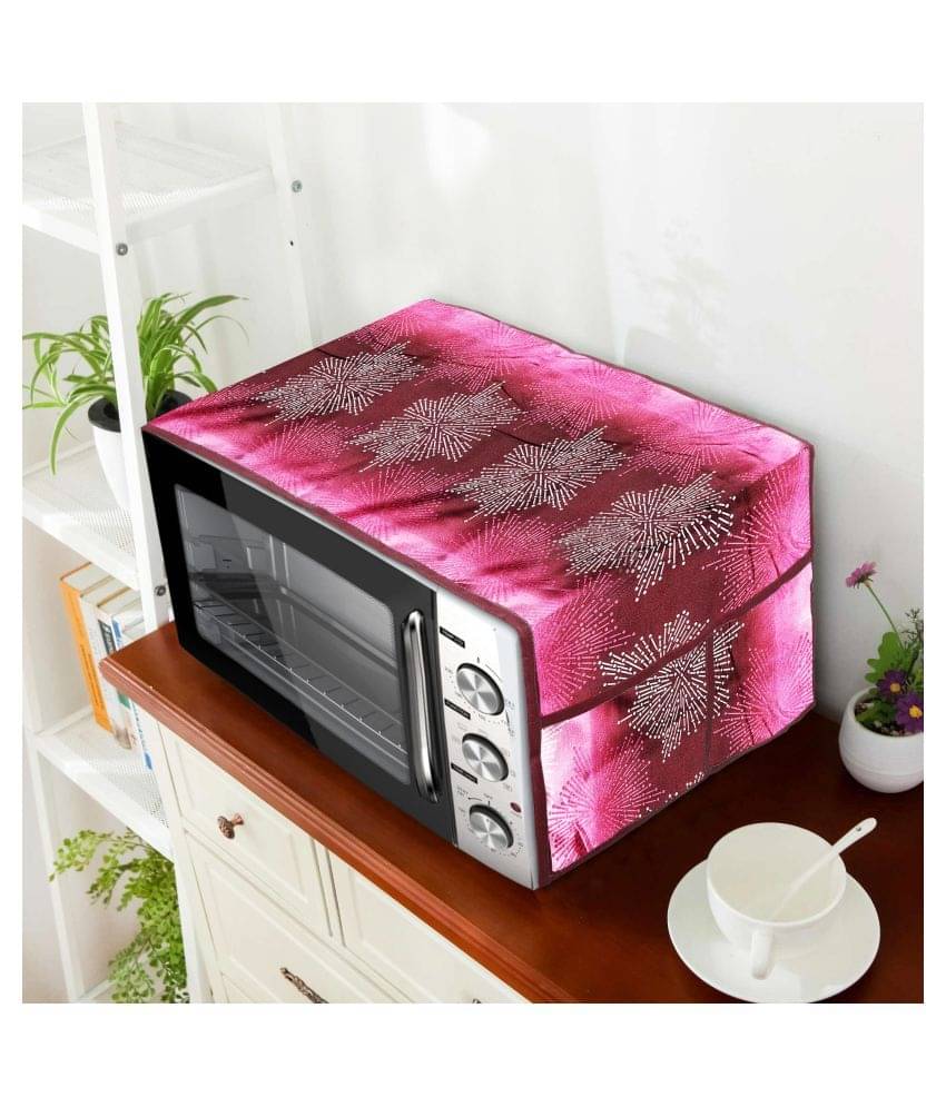E-Retailer Single Polyester Pink Microwave Oven Cover - E-Retailer Single Polyester Pink Microwave Oven Cover -