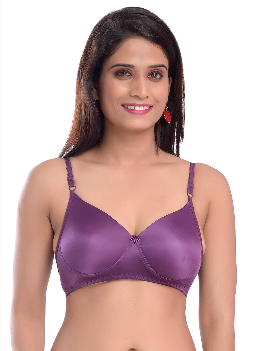     			Elina Lycra Women's Push Up Bra ( Purple )