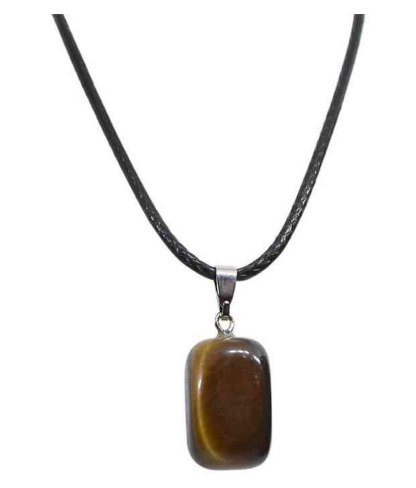KEASR ZEMS Real Tiger Eye Crystal Tumbled Pendant For Unisex (2x1.5x1.5 Cm)Yellow-golden KEASR ZEMS Real Tiger Eye Crystal Tumbled Pendant For Unisex (2x1.5x1.5 Cm)Yellow-golden